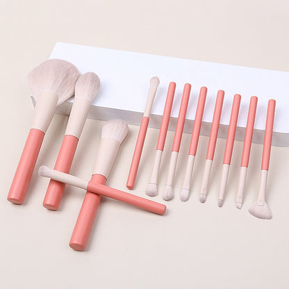 Set Of 12 Man-made Fiber Makeup Brushes