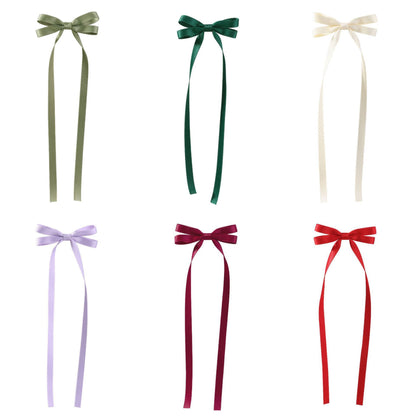 Bow Braided Hair Ribbon Tie-up Hair Tie Double Ponytail Duckbill Clip