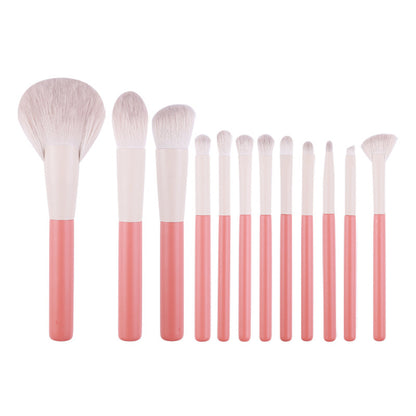 Set Of 12 Man-made Fiber Makeup Brushes