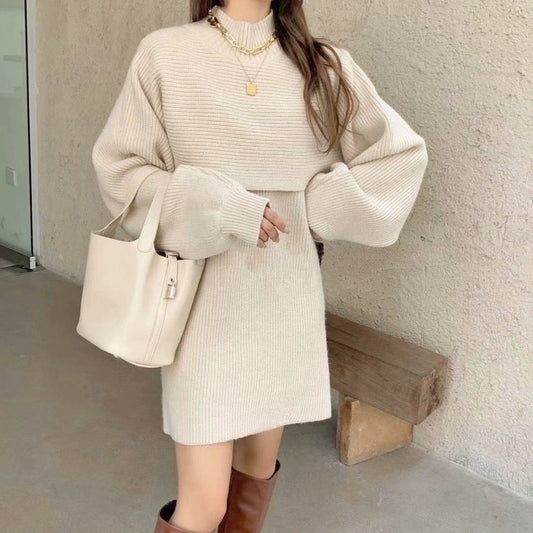 Two-piece Women's Sweater Little Knit Dress