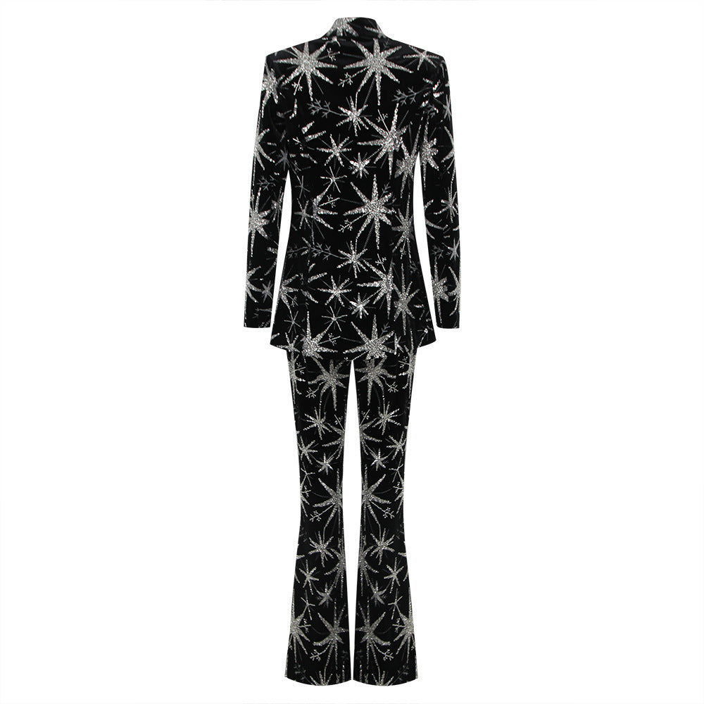 Fashion Women's Suit Starfish Long Three-piece Suit