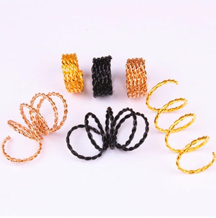 10 Pcs / Pack Different Gold Hair Braids