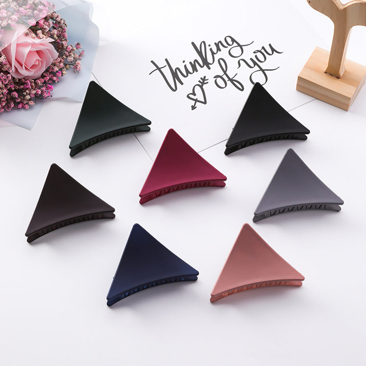 Medium wild color matte triangle hair clip Korean version of horsetail clip bangs clip hair clip