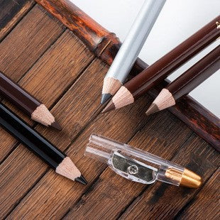 Wooden Sharpened Eyebrow Pencil With Knife Waterproof Sweat-proof Eyeliner