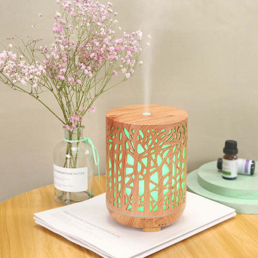 Wood Grain Household Ultrasonic Essential Oil Aroma Diffuser Wood Tree Branch Small Purifier