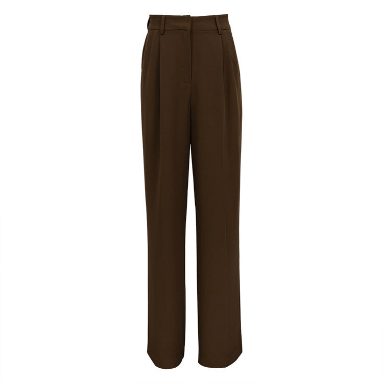 Commuter High Waist Loose Klein Casual Trousers