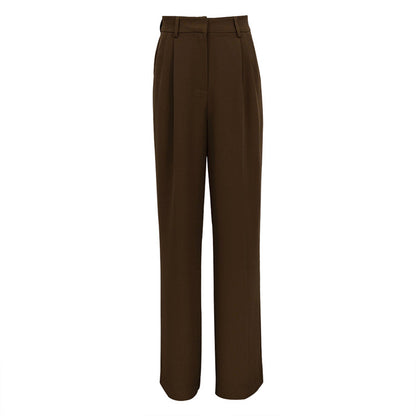 Commuter High Waist Loose Klein Casual Trousers