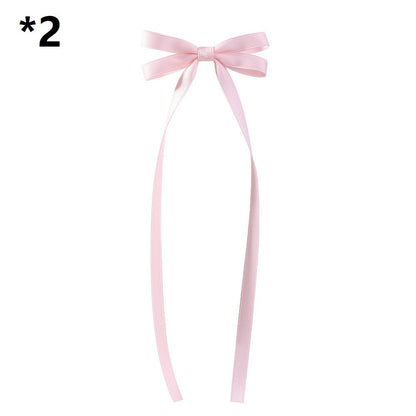 Bow Braided Hair Ribbon Tie-up Hair Tie Double Ponytail Duckbill Clip