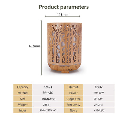 Wood Grain Household Ultrasonic Essential Oil Aroma Diffuser Wood Tree Branch Small Purifier