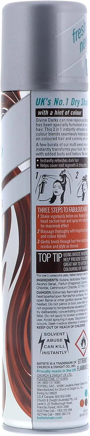 Batiste Dry Shampoo, Dark and Deep Brown, 6.73 Ounce