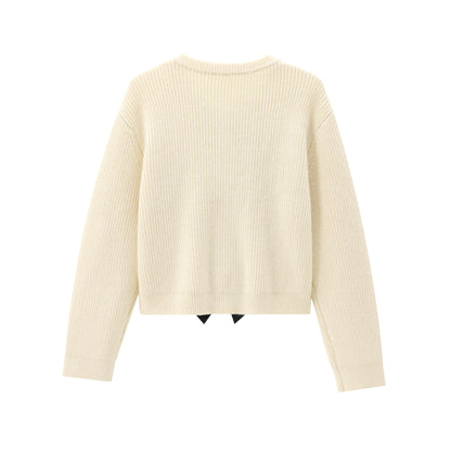 Fashion Soft Slim Fit Round Neck Long Sleeves Knitted Cardigan