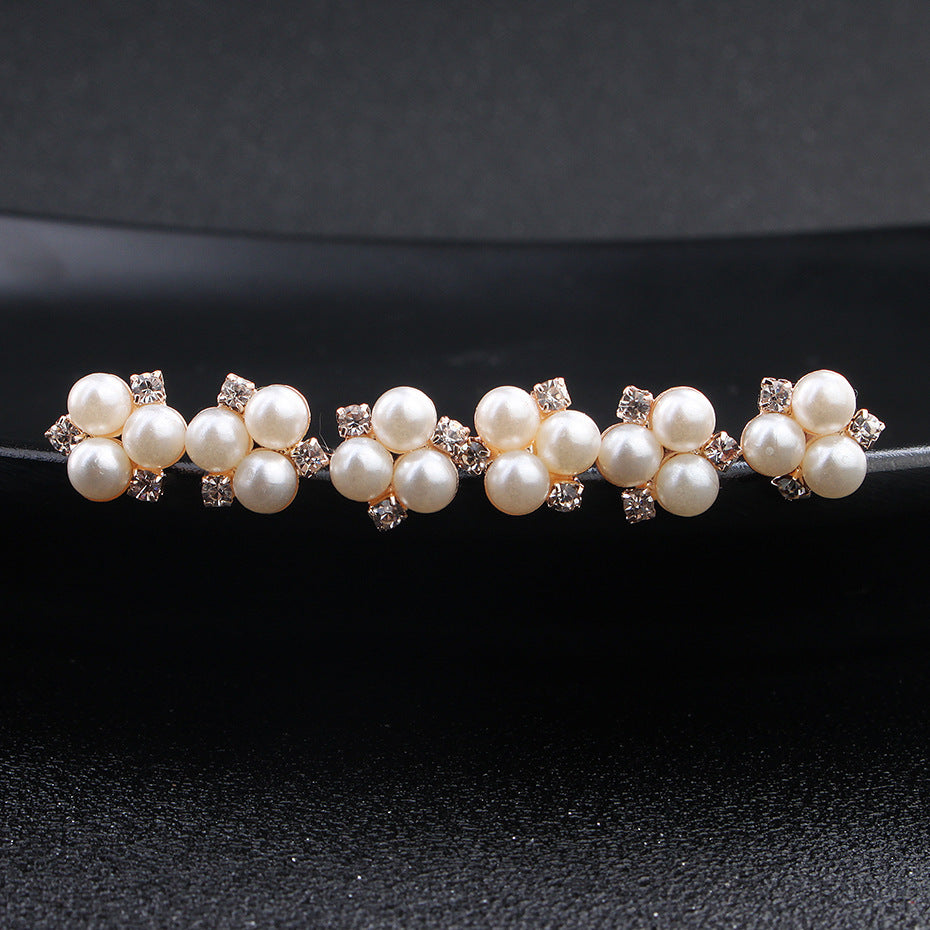 new bride headdress pearl diamond wedding jewelry accessories manufacturers selling hair pin