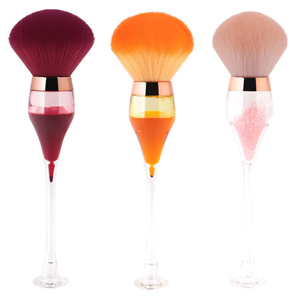 Single Large Makeup Brushes Fluffy Powder Blush Compensator Creative Wine Glass Shape Crafts Level Cosmetic Beauty Tools