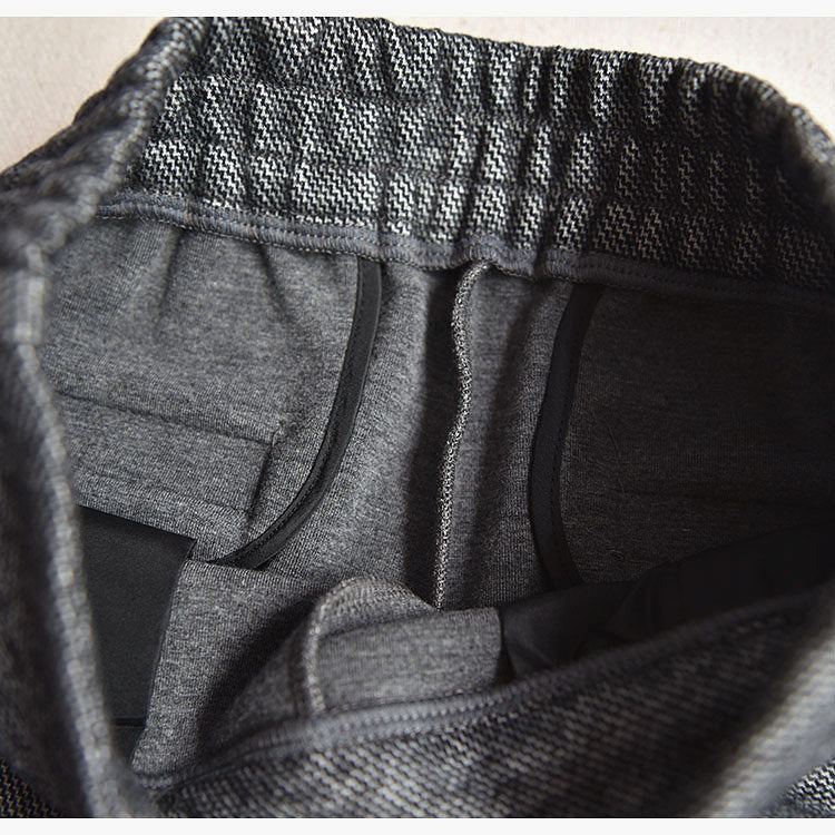 Women wear straight trousers outside in winter