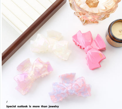 New Acetate Grip Sweet Bow Shark Clip Hair Accessories Large Updo Hair Claw Headdress Clip