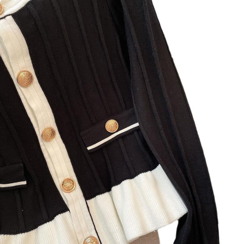 Classic Style Sweet Flare Sleeve Knitted Cardigan For Women Spring