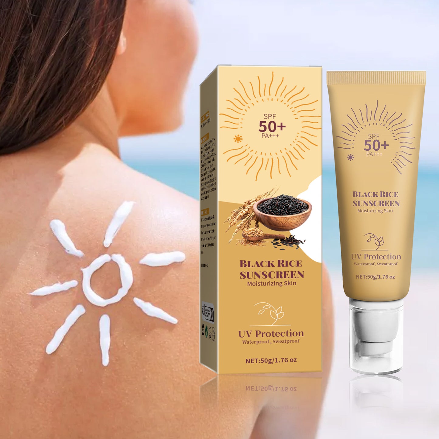 Black Rice Moisturizing Cream UV Isolation Sunscreen Cream