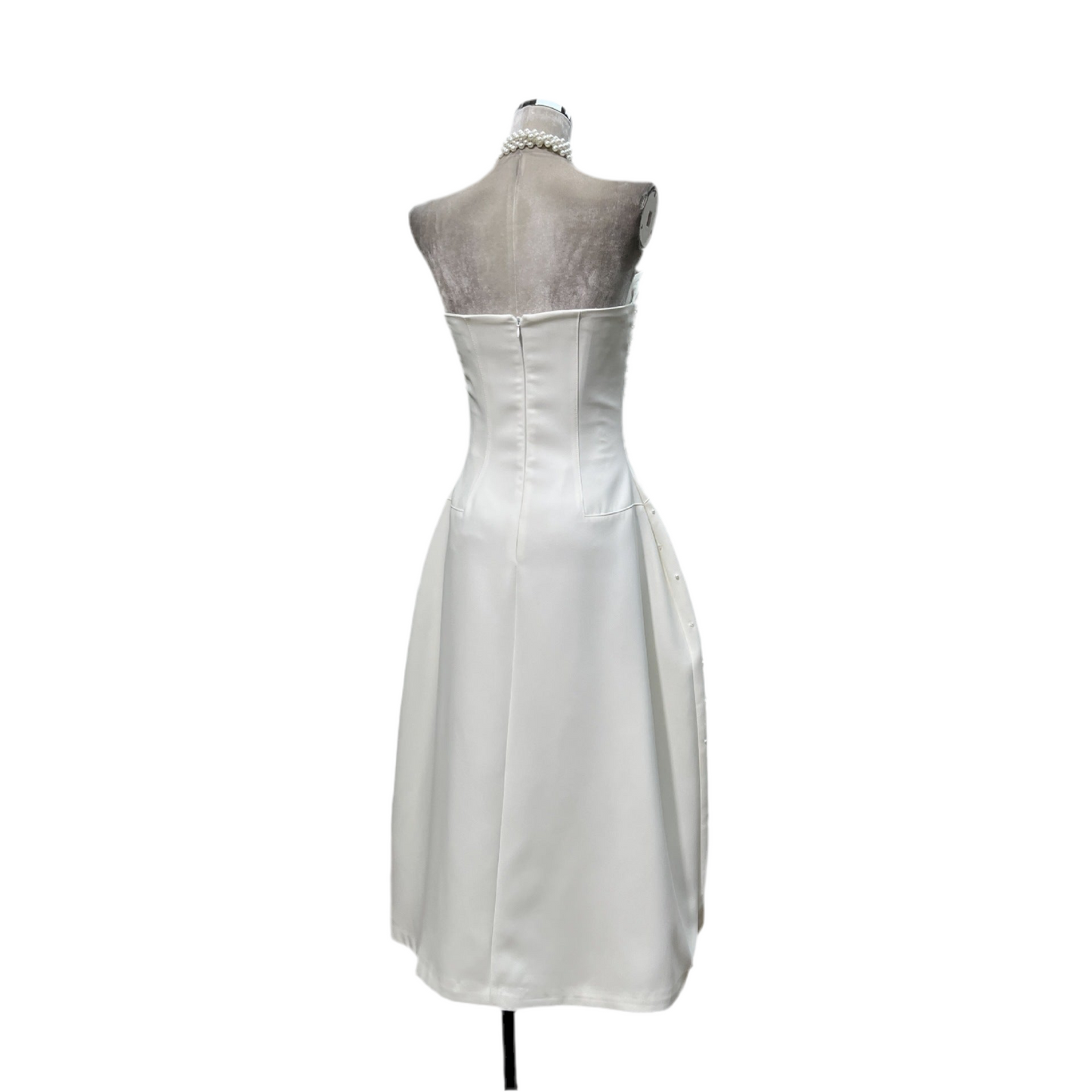 Handmade Rhinestone Waist Tube Top Dress