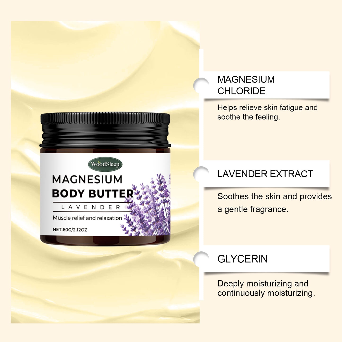 Lavender Magnesium Body Soothing Cream