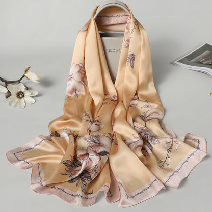 Spring Autumn And Winter All-match Thin Long Silk Scarf