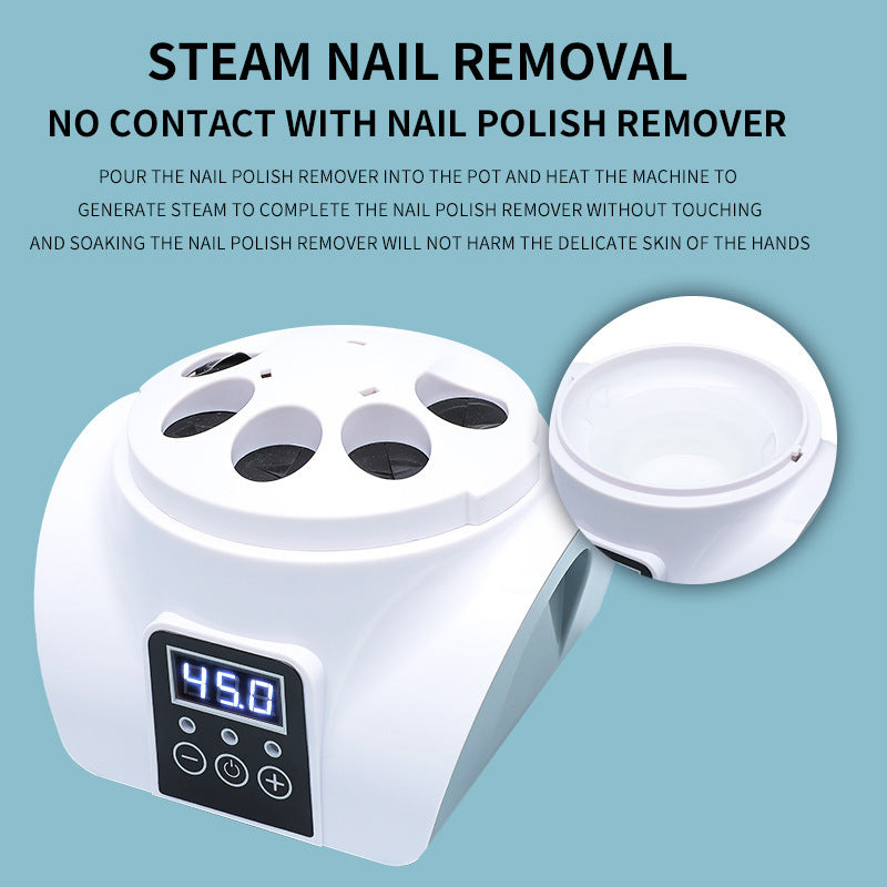 New Smart Electric Steam Nail Polish Remover No Nail Wrapping