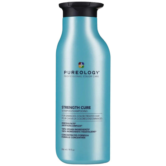 Pureology Strength Cure Shampoo | For Damaged, Color-Treated Hair | Fortifies & Strengthens Hair | Sulfate-Free | Vegan 9 Fl Oz (Pack of 1)