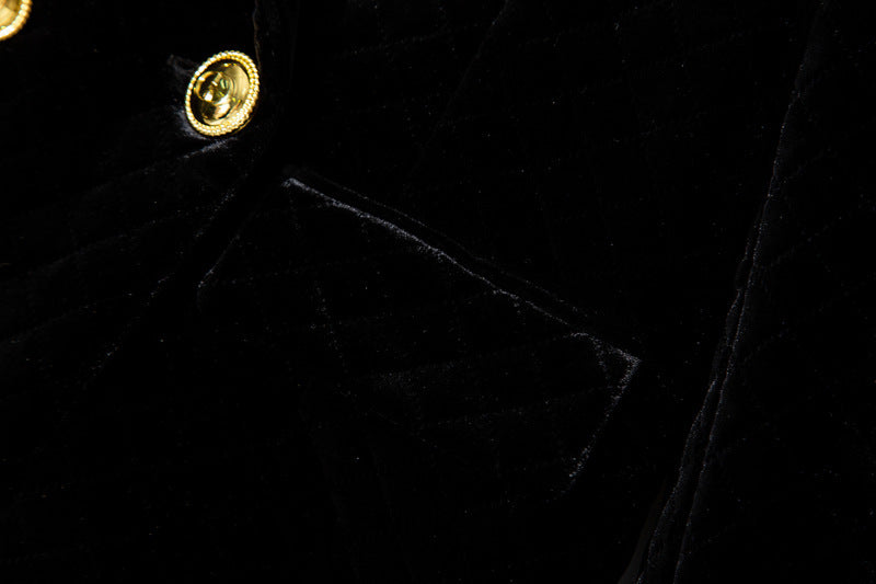 Three-grain Double-breasted Cotton Jacket Velvet Women's Suit