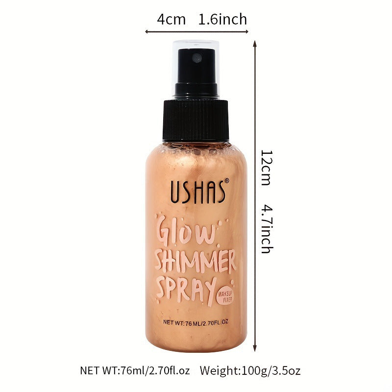 Intense Glow within Seconds. 
Face and Body Waterproof Foundation spray