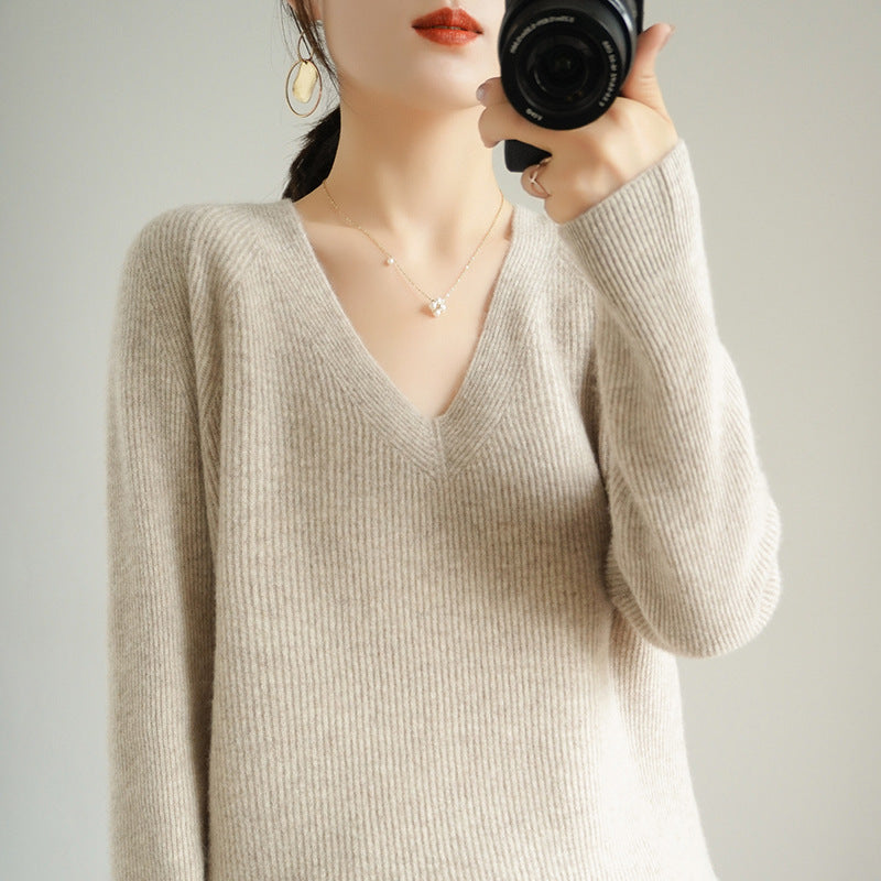 Women Korean Casual Slimming Knitted Sweater