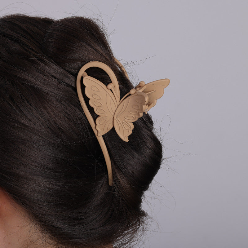 Butterfly Hair Accessory Updo Shark Clip Vintage Head Simple Hair Clip