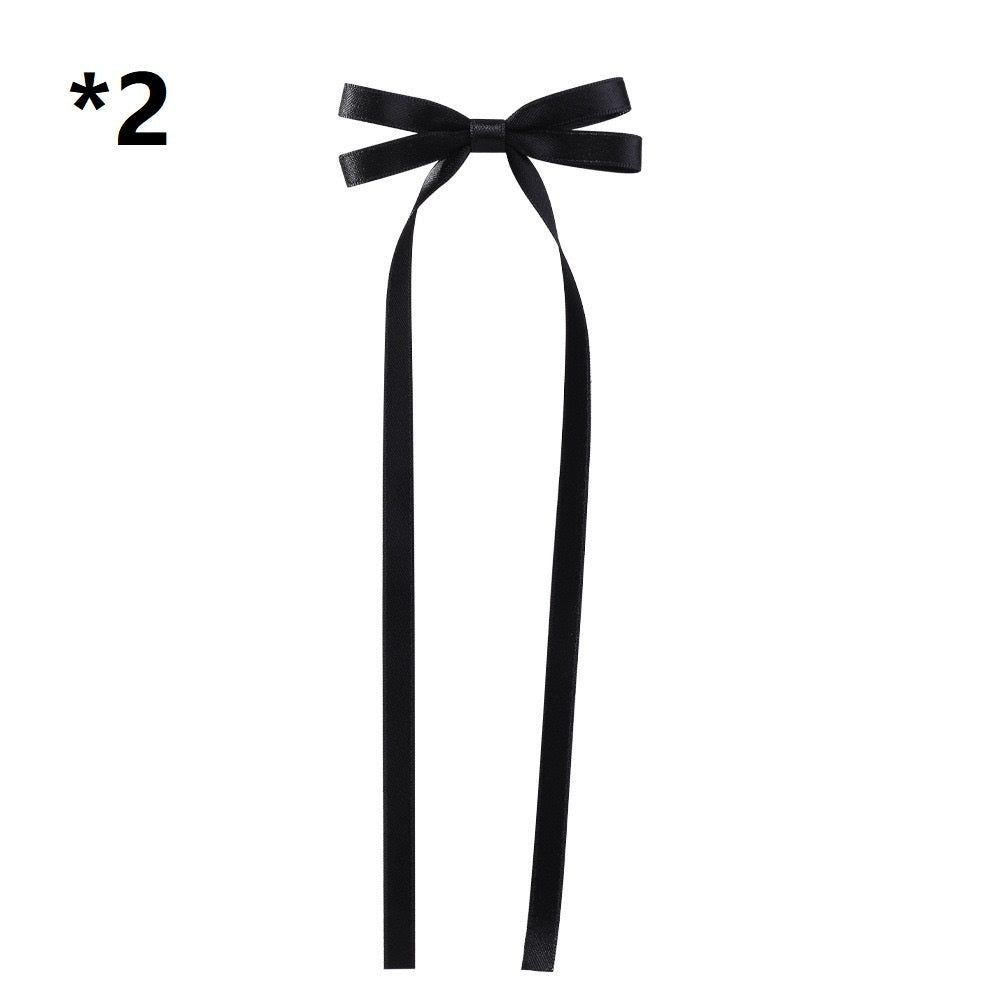 Bow Braided Hair Ribbon Tie-up Hair Tie Double Ponytail Duckbill Clip