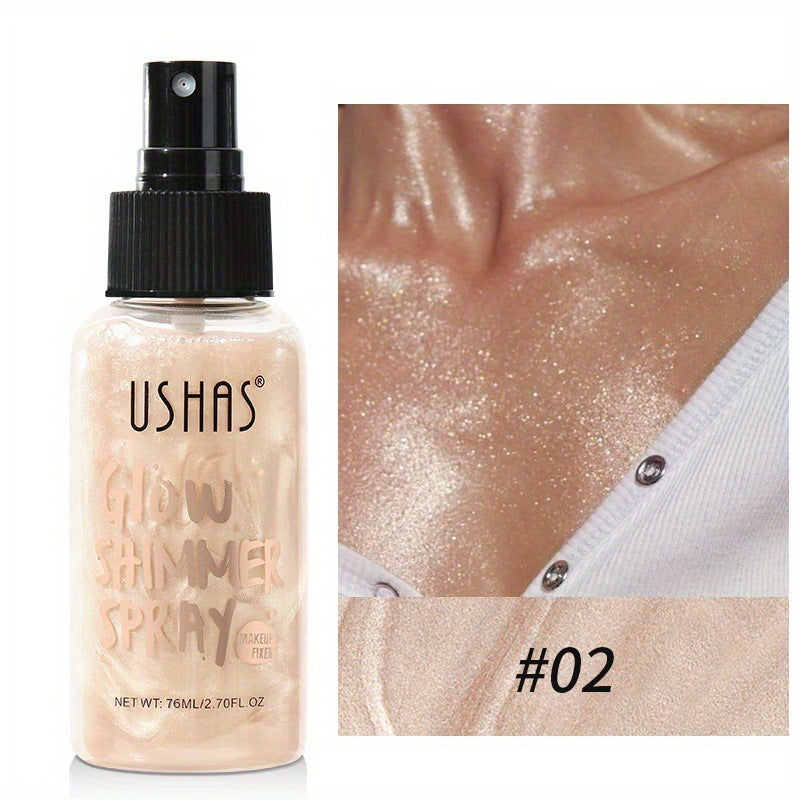 Intense Glow within Seconds. 
Face and Body Waterproof Foundation spray