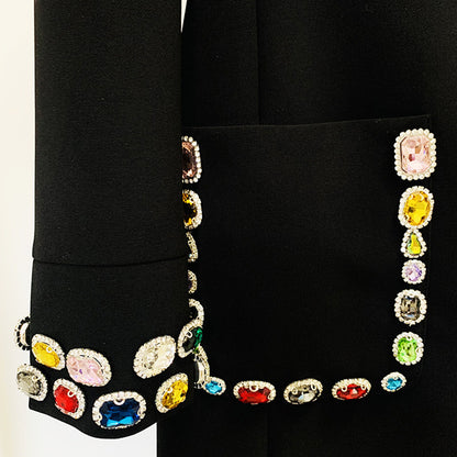 Gemstone Diamond Long Sleeve Dress