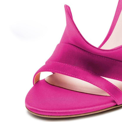 Fish Mouth Ruffle Stiletto Women's Fashion High Heel Sandals