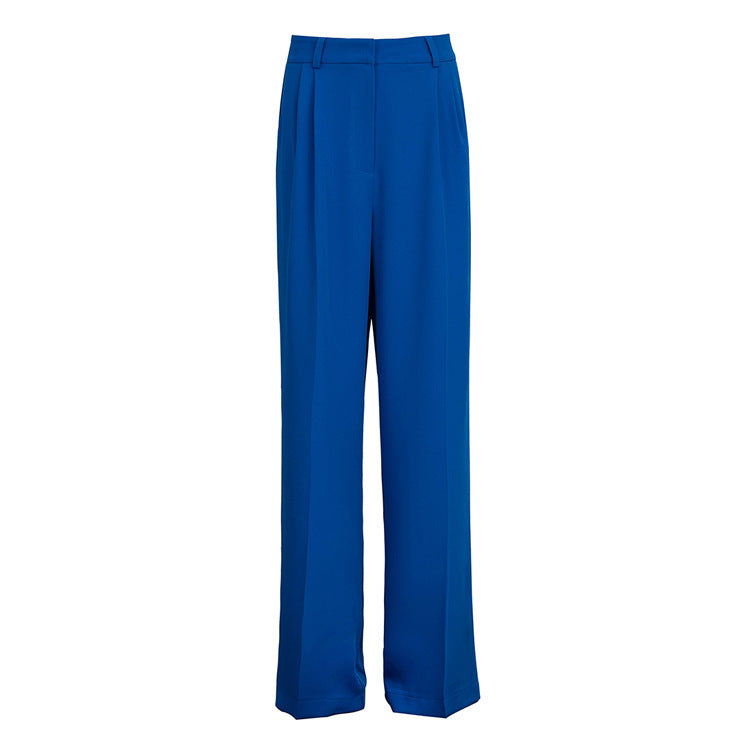 Commuter High Waist Loose Klein Casual Trousers