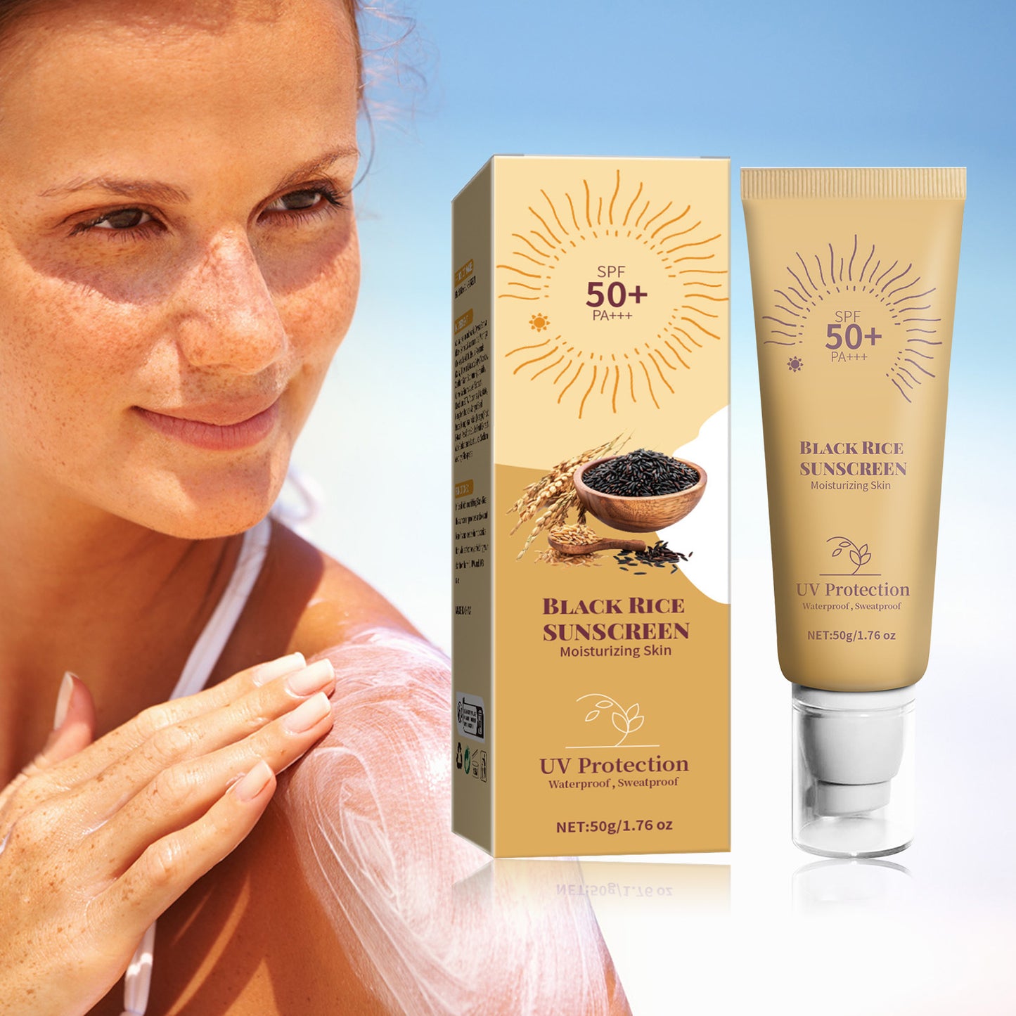 Black Rice Moisturizing Cream UV Isolation Sunscreen Cream