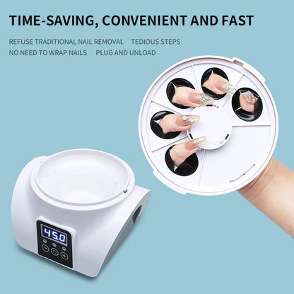 New Smart Electric Steam Nail Polish Remover No Nail Wrapping