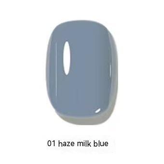 Micro Glue Non-peeling Nail Polish Baking-free Quick-drying Nail Color Blue Gray 14ml