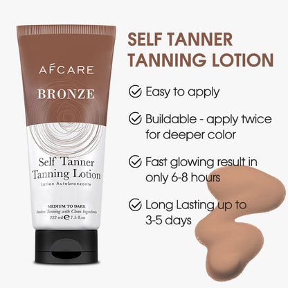 Self Body-building Medium to Dark Glowy Bronzer Organic Aloe and Coconut Oil