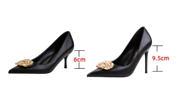Women's Fashion Shallow Mouth Metal Buckle Party High Heels