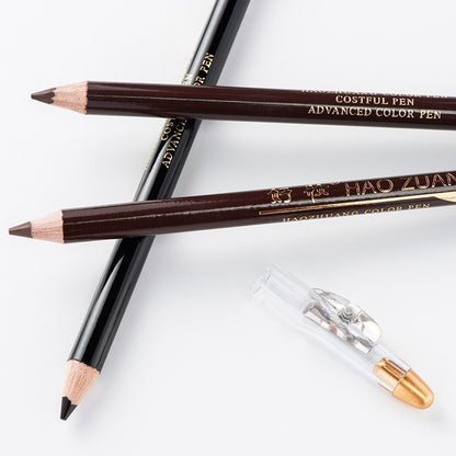 Wooden Sharpened Eyebrow Pencil With Knife Waterproof Sweat-proof Eyeliner