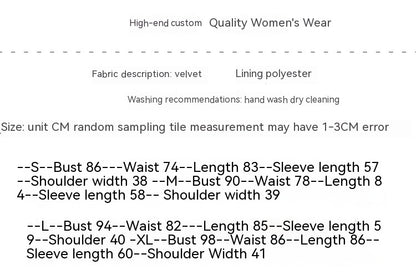 Women's Design Sense Niche Loose Velvet Dress Suit Skirt