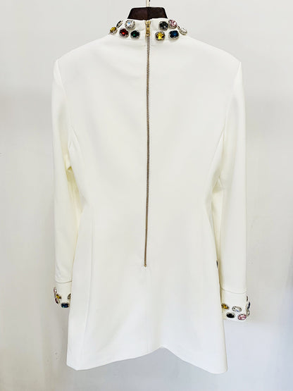 Gemstone Diamond Long Sleeve Dress