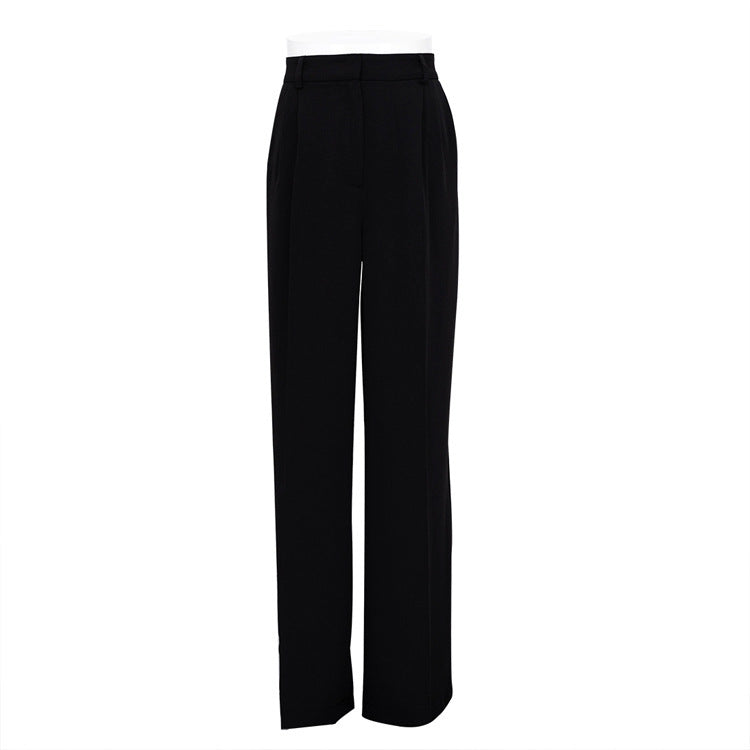 Commuter High Waist Loose Klein Casual Trousers