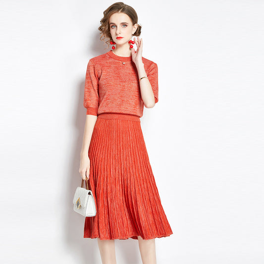 Fashion Two-piece Pleated Skirt For Women