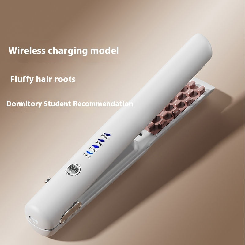 Mini Wireless Rechargeable Splint Hair Straightener Hair Curler