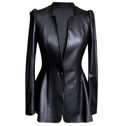 Short Coat Women's Leather Jacket