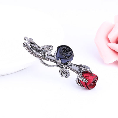 Creative Alloy Rose Rhinestone Hair Clip