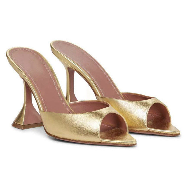 Women's Fish Mouth High Heel Simple Sandals