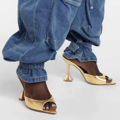 Women's Fish Mouth High Heel Simple Sandals
